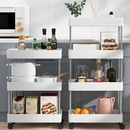 Movable Gap Storage Rack, Slim Rolling Utility Cart for Kitchen, Bathroom, Living Room