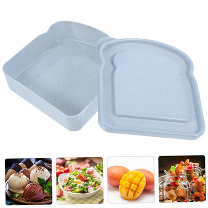 Large-capacity Bento Box, Toast Shaped Bamboo Fiber, Kitchen Outdoor Picnic Box