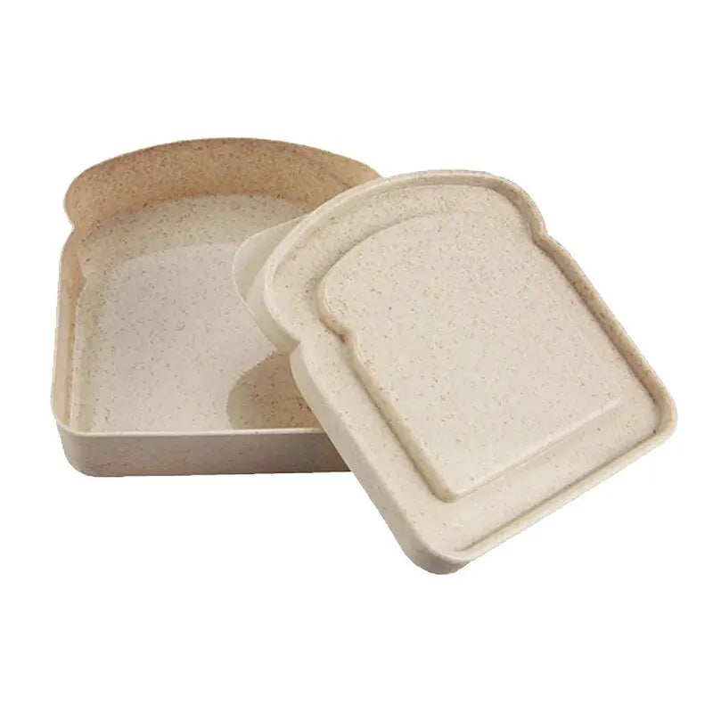 Large-capacity Bento Box, Toast Shaped Bamboo Fiber, Kitchen Outdoor Picnic Box