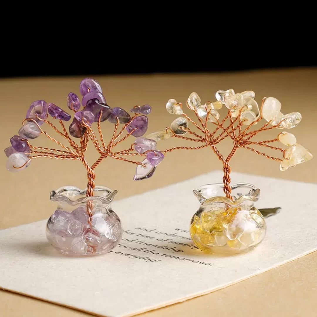 Mini Crystal Tree High Quality Mini Gravel Flowerpot Resin Crystal Decoration 3