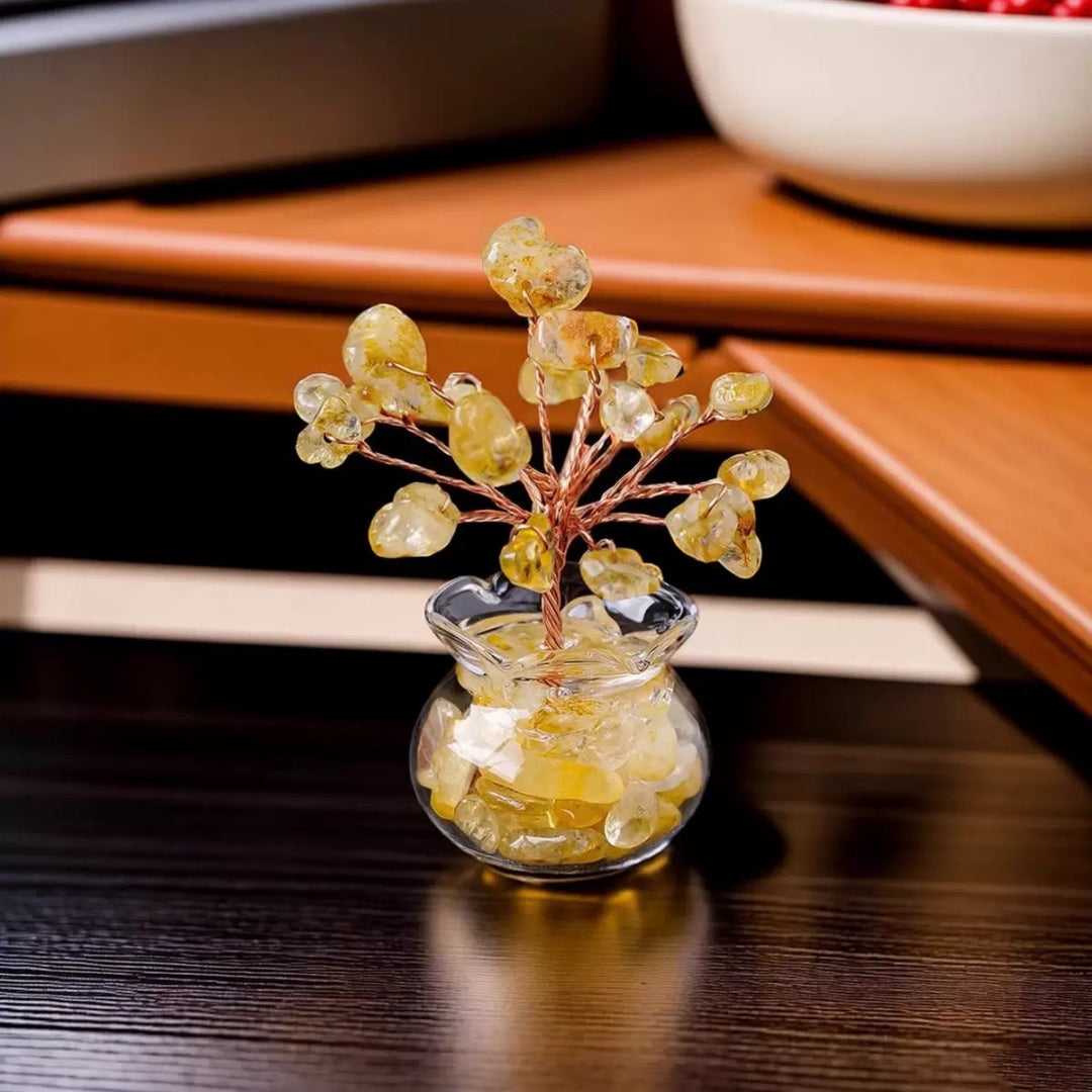 Mini Crystal Tree High Quality Mini Gravel Flowerpot Resin Crystal Decoration 6