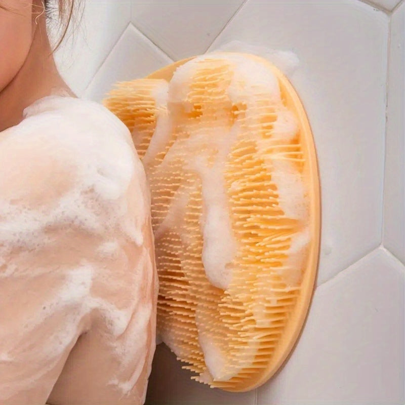 Wash The Foot Brush Body Cleanser Silicone Sponge Bath Massage Mat Shower Back Brush Wall Mounted Foot Wash Mat with Suction Cup