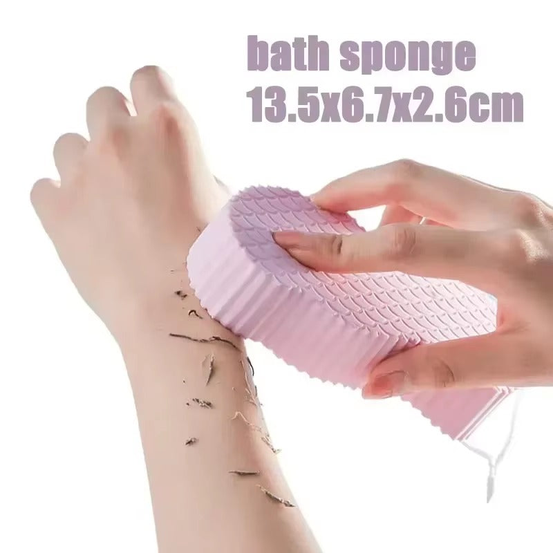Wash The Foot Brush Body Cleanser Silicone Sponge Bath Massage Mat Shower Back Brush Wall Mounted Foot Wash Mat with Suction Cup