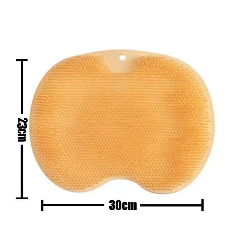 Wash The Foot Brush Body Cleanser Silicone Sponge Bath Massage Mat Shower Back Brush Wall Mounted Foot Wash Mat with Suction Cup