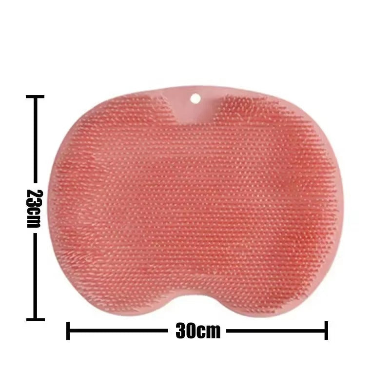 Wash The Foot Brush Body Cleanser Silicone Sponge Bath Massage Mat Shower Back Brush Wall Mounted Foot Wash Mat with Suction Cup