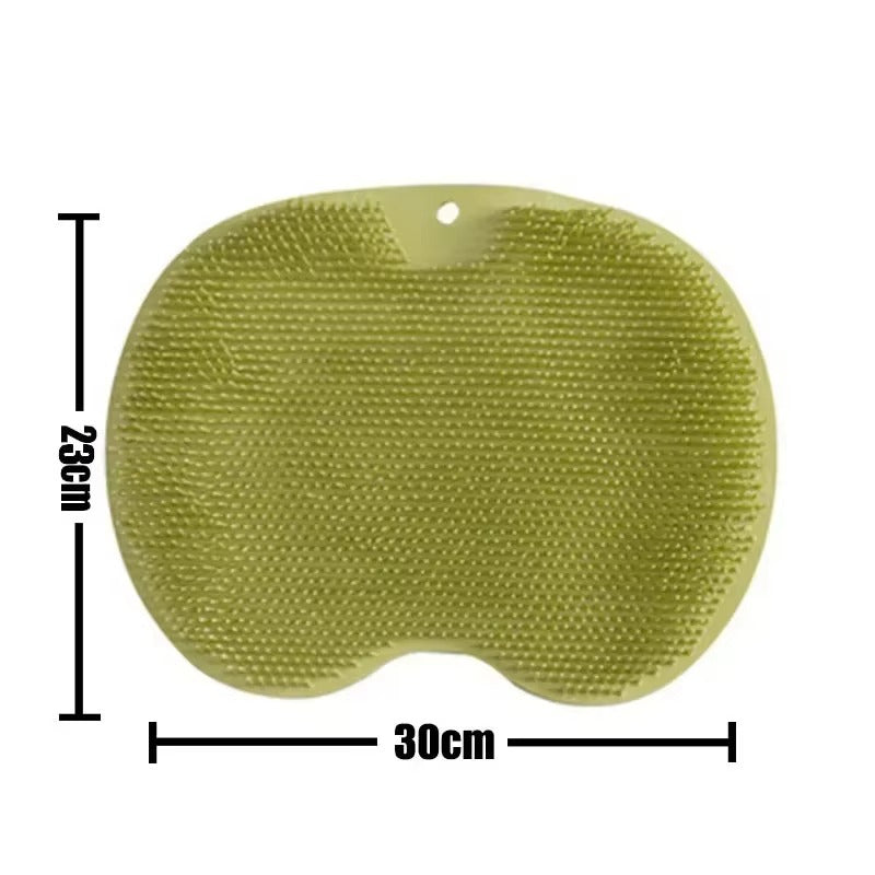 Wash The Foot Brush Body Cleanser Silicone Sponge Bath Massage Mat Shower Back Brush Wall Mounted Foot Wash Mat with Suction Cup
