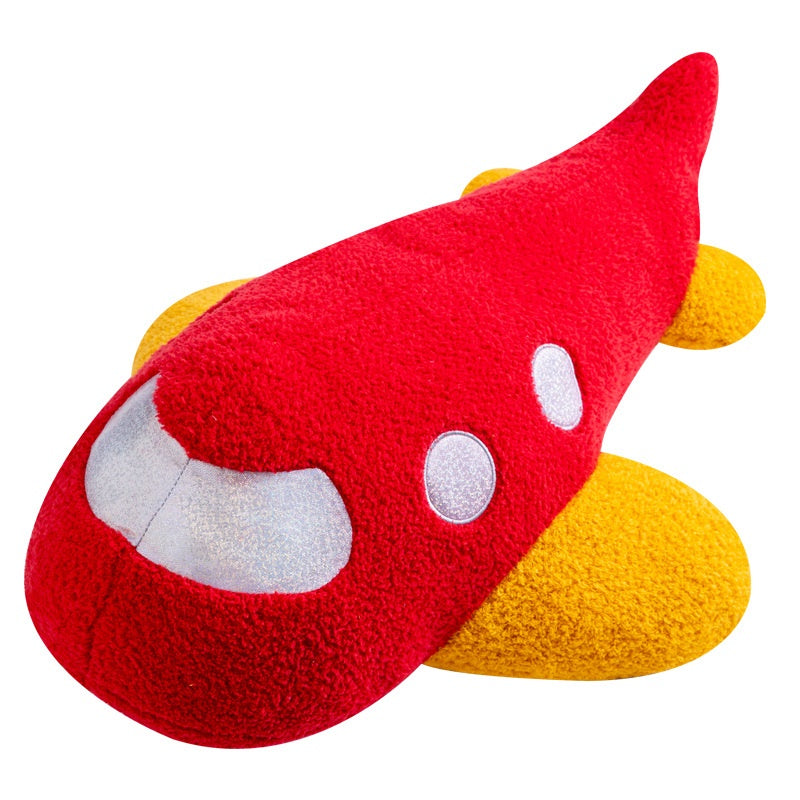 Stuffed Spaceship Throw Pillow Home Decor, 58cm Plush Rocket Astronaut Toy, Birthday Gift Space Discovery for Kids