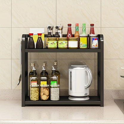 Metal Counter Top Shelf SpaceSaving Organizer For Mugs Condiments  Coffee Rustproof Kitchen Rack 2
