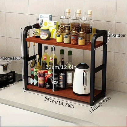 Metal Counter Top Shelf SpaceSaving Organizer For Mugs Condiments  Coffee Rustproof Kitchen Rack 3