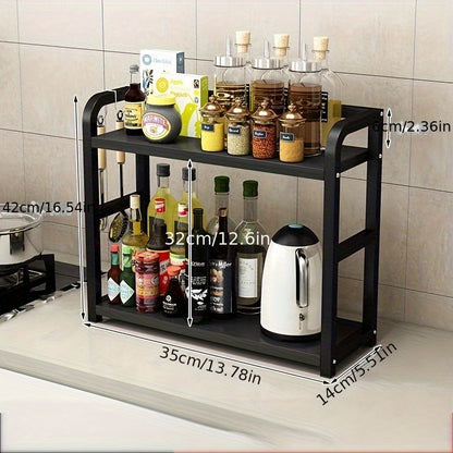 Metal Counter Top Shelf SpaceSaving Organizer For Mugs Condiments  Coffee Rustproof Kitchen Rack 6