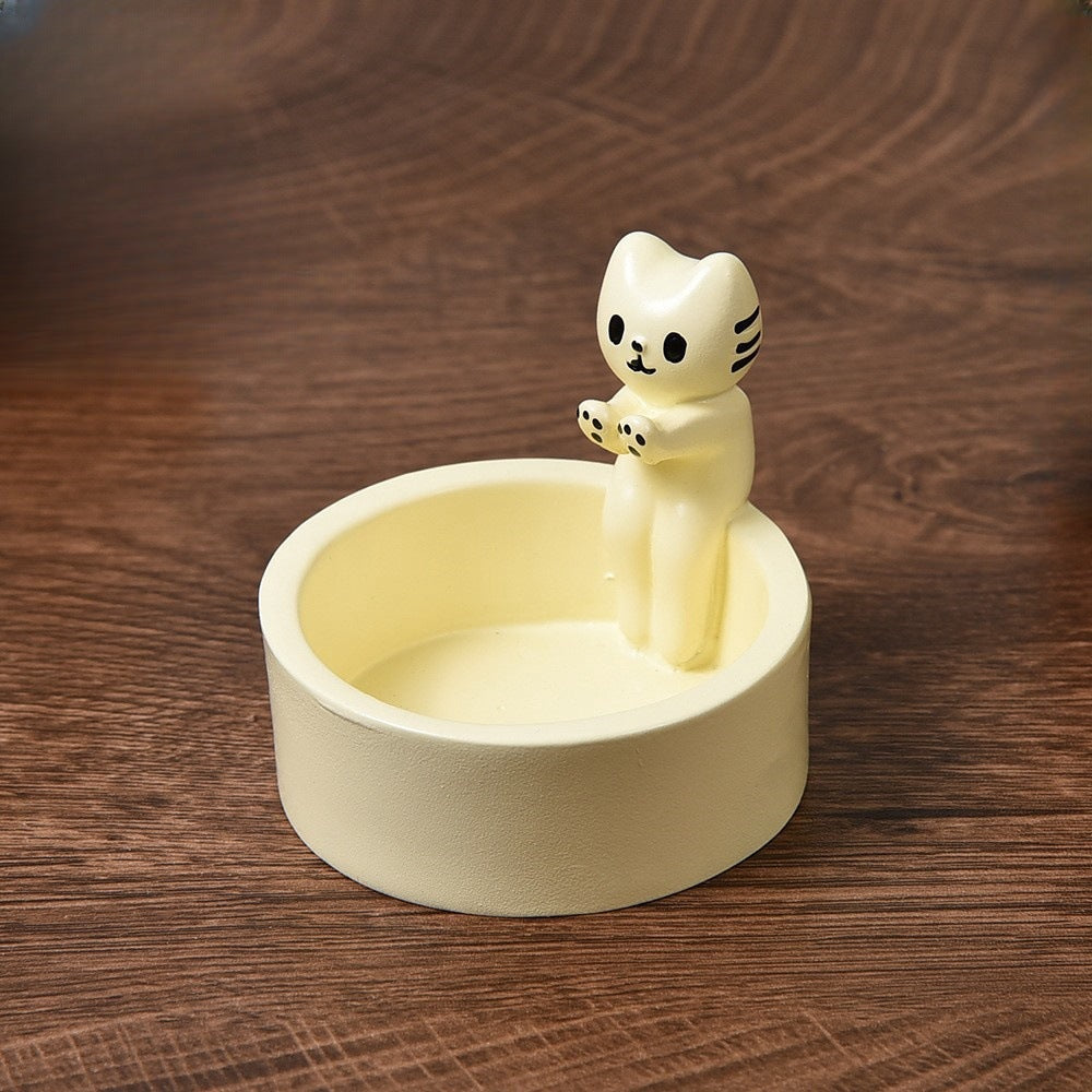 Creative Aromatherapy Candle Holder, Cute Cat Kitten Candlestick Decoration