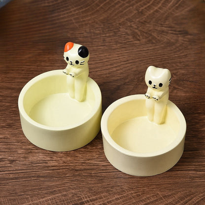 Creative Aromatherapy Candle Holder, Cute Cat Kitten Candlestick Decoration
