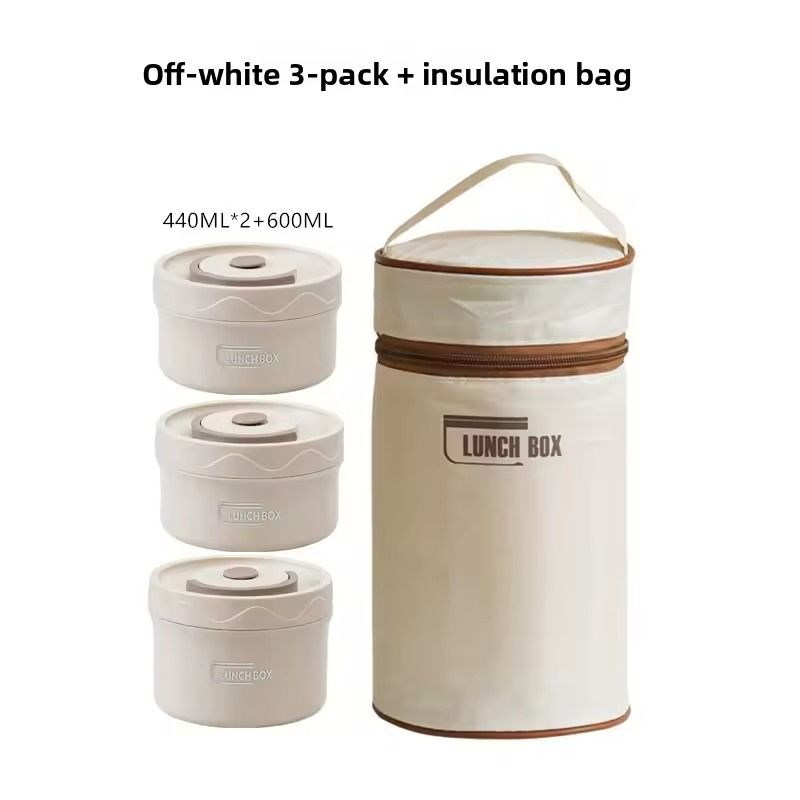 3PCS Stainless Steel Lunch Box Set With Insulated Bag  MultiCompartment Containers 6