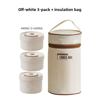 3PCS Stainless Steel Lunch Box Set With Insulated Bag  MultiCompartment Containers 6
