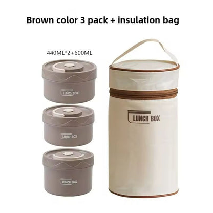 3PCS Stainless Steel Lunch Box Set With Insulated Bag  MultiCompartment Containers 7
