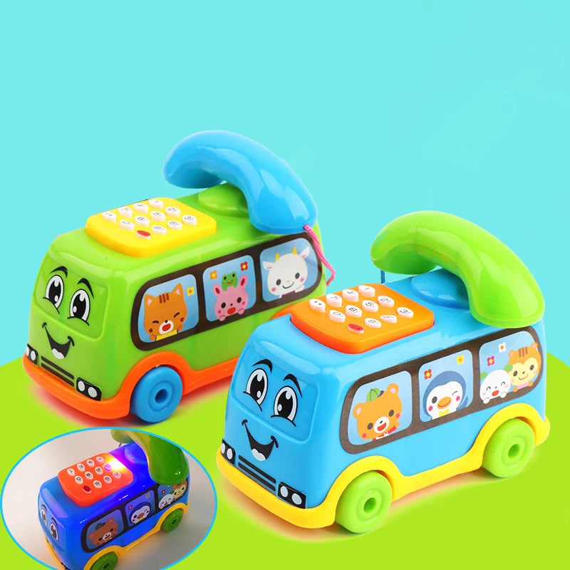 Children's Singing Phone Toy, Baby Cartoon Music Car, Educational Machine Toy, Early Education Christmas Gift