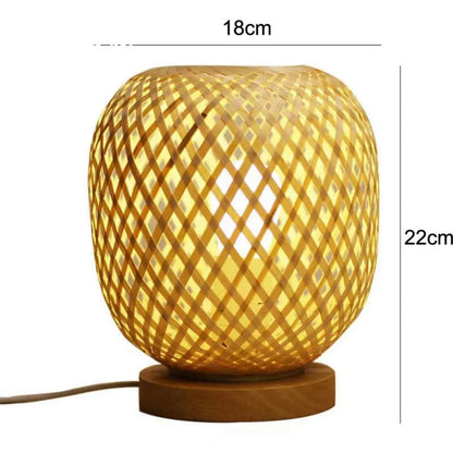 Bamboo Woven Table Lamp Adjustable Rattan Table Lamp For Bedside And Home Decoration 1