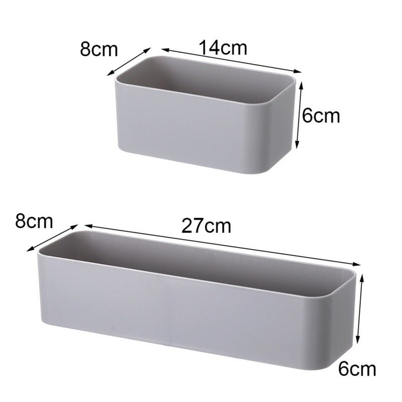 Wall Mounted Cosmetic Storage Box, Bathroom Storage Rack Shelf, Remote Control Phone Holder Organizer