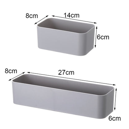 Wall Mounted Cosmetic Storage Box, Bathroom Storage Rack Shelf, Remote Control Phone Holder Organizer