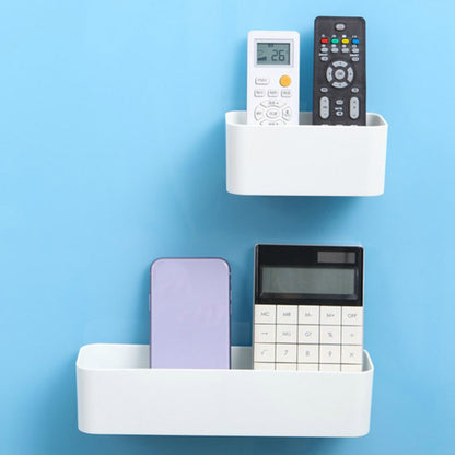 Wall Mounted Cosmetic Storage Box, Bathroom Storage Rack Shelf, Remote Control Phone Holder Organizer