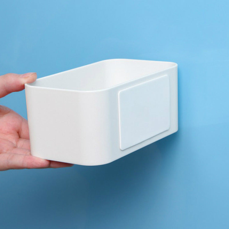 Wall Mounted Cosmetic Storage Box, Bathroom Storage Rack Shelf, Remote Control Phone Holder Organizer