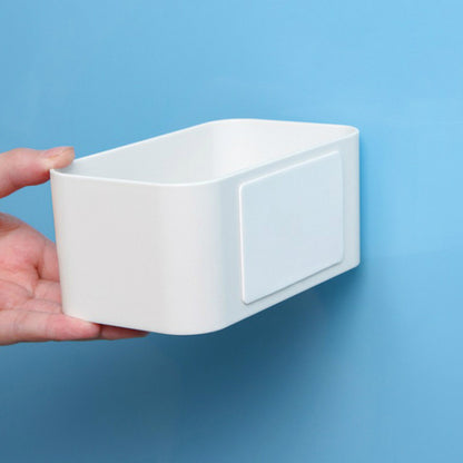 Wall Mounted Cosmetic Storage Box, Bathroom Storage Rack Shelf, Remote Control Phone Holder Organizer