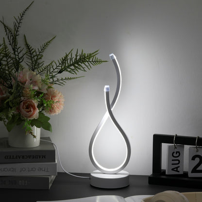 Elegant White Gesture Desktop Lamp, Creative Modern Design, Three-color Lighting for Any Room