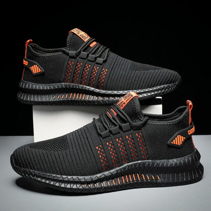 Men Sneakers Lace-up, Fashion Lightweight Walking Shoes, Comfortable Running Shoes, Brand Mesh Men Casual