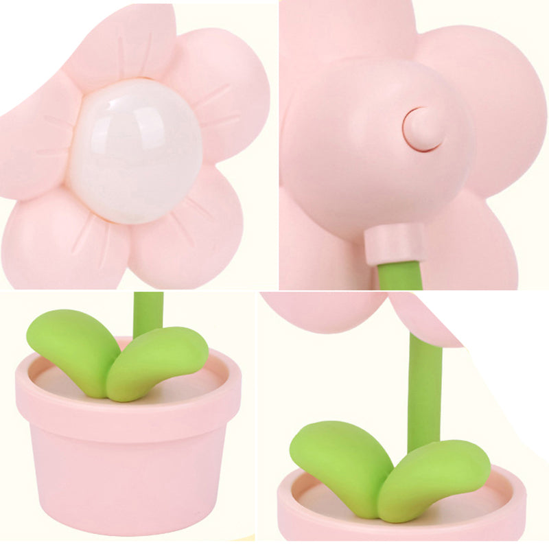 Small Table Lamp, Mini LED Flower Night Light, Cute Desktop Ornament for Kids