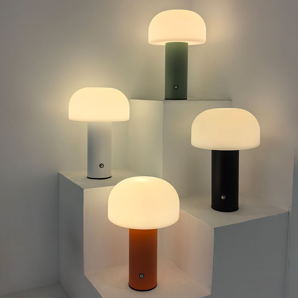 LED Charging Table Lamp New Mushroom Lamp With 3Colors Dimming Mushroom Night Light For Bar And Bed 1