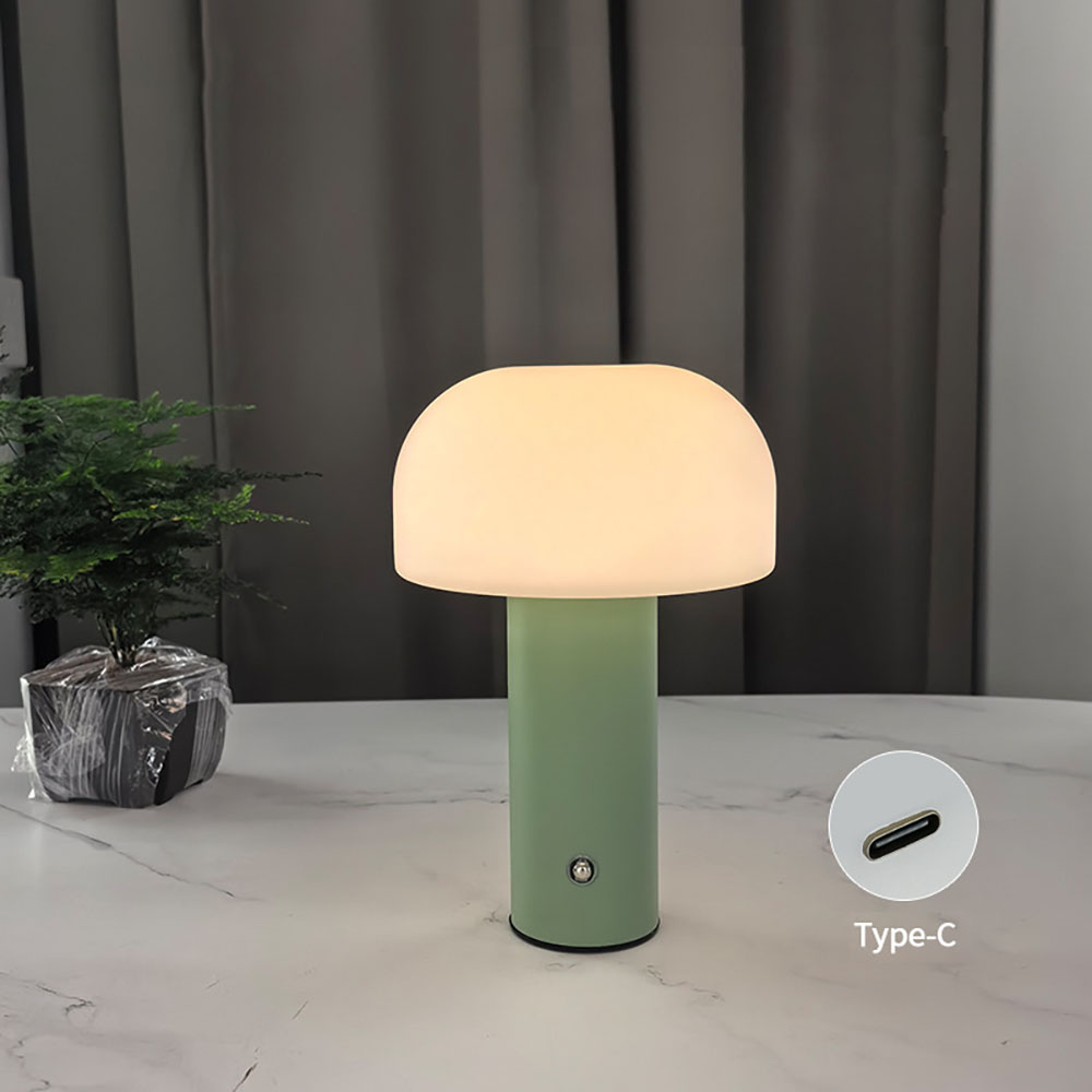 LED Charging Table Lamp New Mushroom Lamp With 3Colors Dimming Mushroom Night Light For Bar And Bed 3