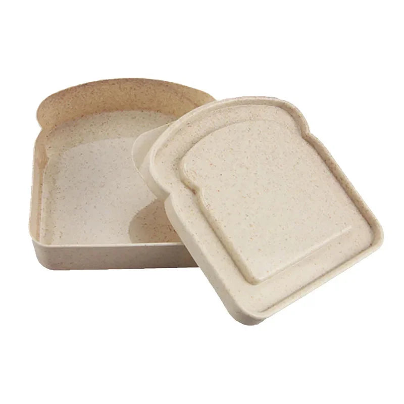 Sandwich Silicone Bento Box, Toast Shaped Lunch Box with Lid, Perfect for School, Office, and Outdoor Meals