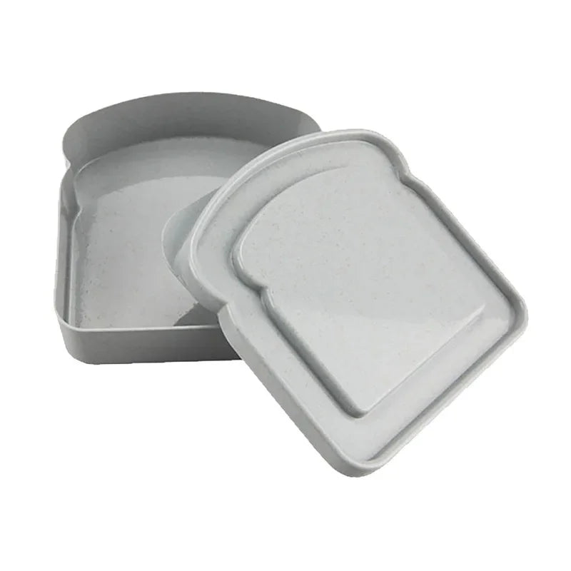 Sandwich Silicone Bento Box, Toast Shaped Lunch Box with Lid, Perfect for School, Office, and Outdoor Meals