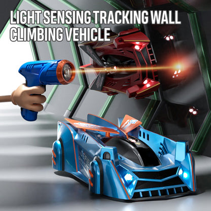 Light Chasing Wall Climbing Car, Infrared Sensor Remote Control Toy Racing Car, Four Wheel Drive for Kids