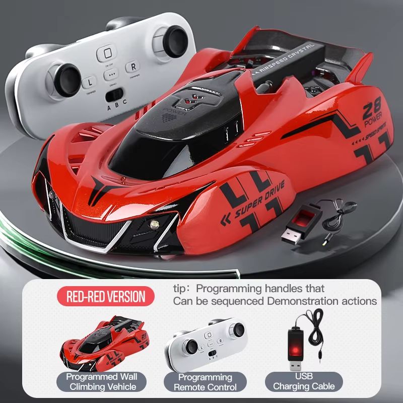 Light Chasing Wall Climbing Car Infrared Sensor Remote Control Toy Racing Car Four Wheel Drive For  10