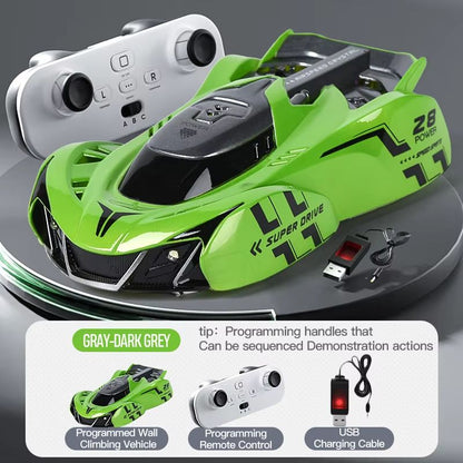 Light Chasing Wall Climbing Car Infrared Sensor Remote Control Toy Racing Car Four Wheel Drive For  9