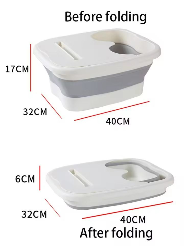 Foldable Foot Bath Massage Bucket For Relaxing Spa  Pedicure Soaks 5