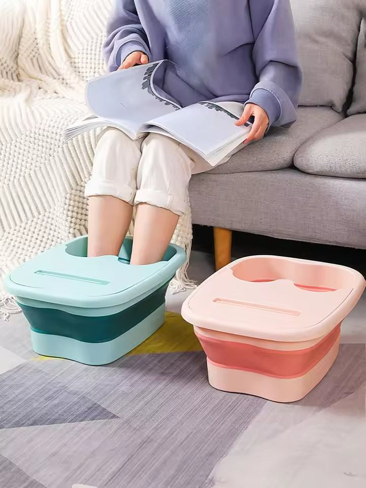 Foldable Foot Bath Massage Bucket for Relaxing Spa & Pedicure Soaks