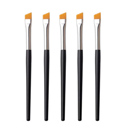 Karsyngirl 5 Pcs Eye Makeup Brush Set  Flat Eyeliner Eyebrow And Detail Brushes For Professional Ey 5