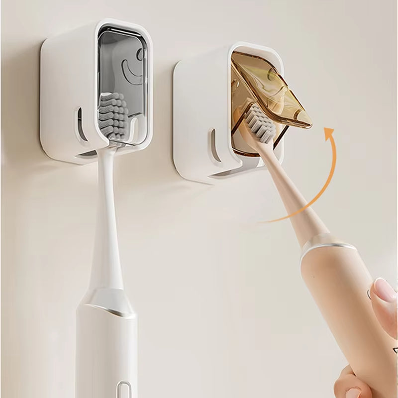 Toothbrush Storage Rack Wall Mounted Bathroom Organizer Punch Free Toothbrush Hook Toilet Rack Hold
