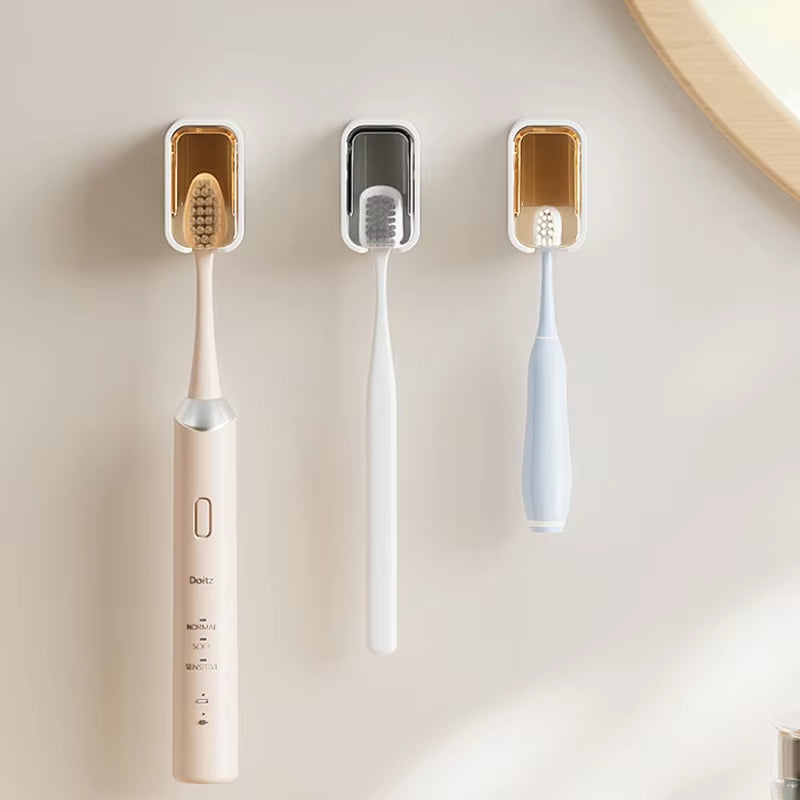 Toothbrush Storage Rack Wall Mounted Bathroom Organizer Punch Free Toothbrush Hook Toilet Rack Hold
