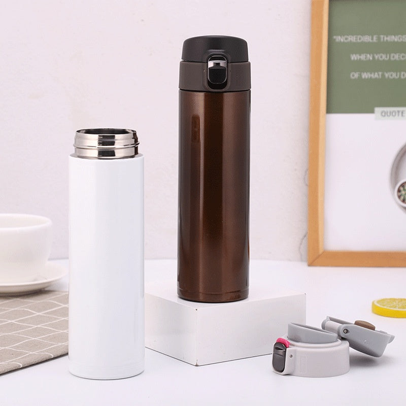 Creative Bullet Cover Thermos Cup Simple Solid Color Water Cup Students Go To School Design 6