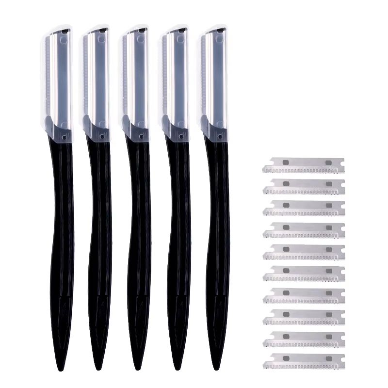 Karsyngirl 510 Pcs Facial Face Razor Eyebrow Trimmer Blades Set  Facial Hair Remover And Eyebrow Sh 9