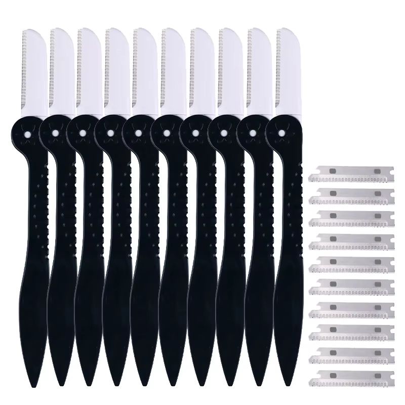 Karsyngirl 510 Pcs Facial Face Razor Eyebrow Trimmer Blades Set  Facial Hair Remover And Eyebrow Sh 10