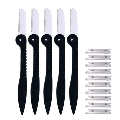 Karsyngirl 510 Pcs Facial Face Razor Eyebrow Trimmer Blades Set  Facial Hair Remover And Eyebrow Sh 7