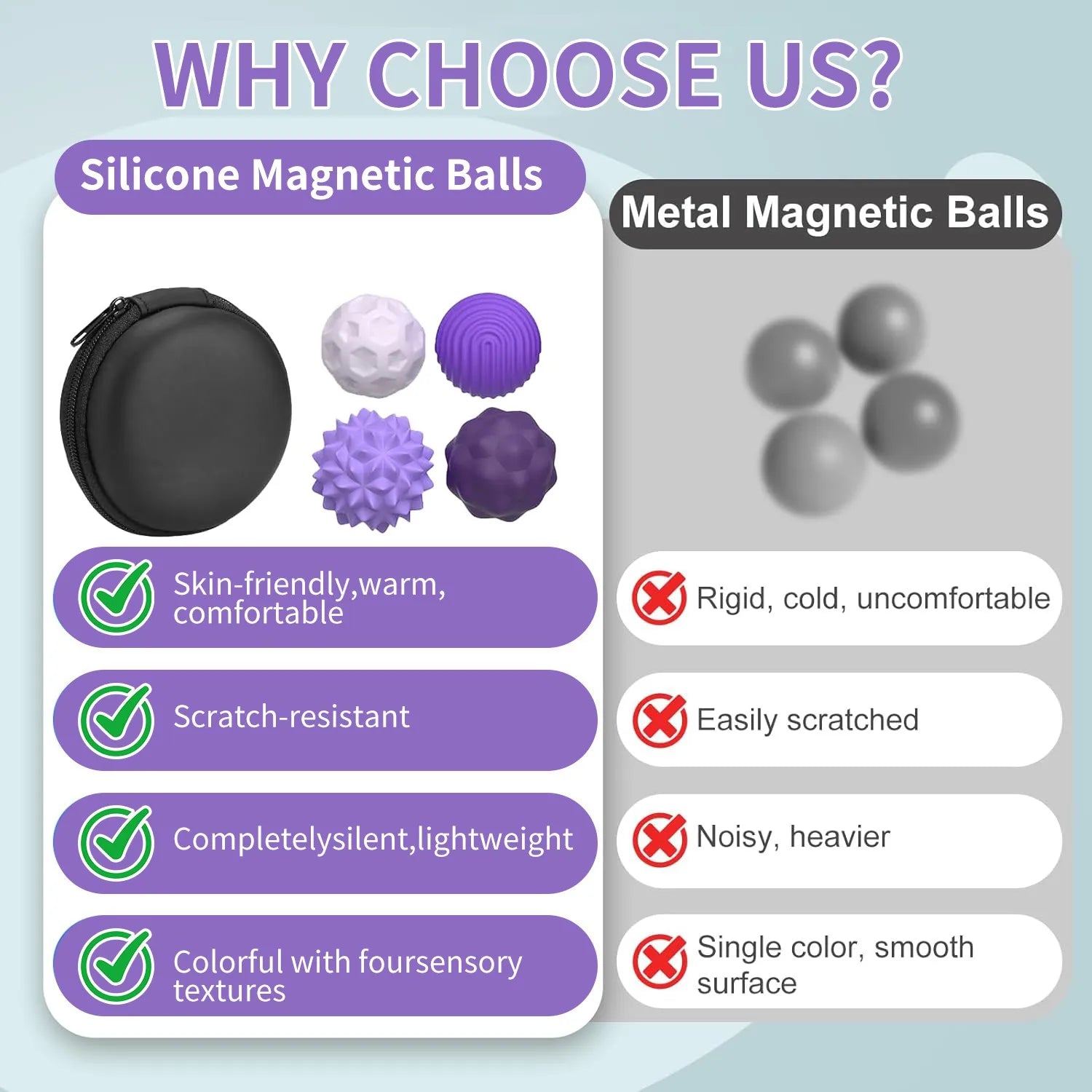 Silicone Magnetic Sensory Balls Autism Calming Fidget Toy Worry Balls For Anxiety Relief Stress Sen 4
