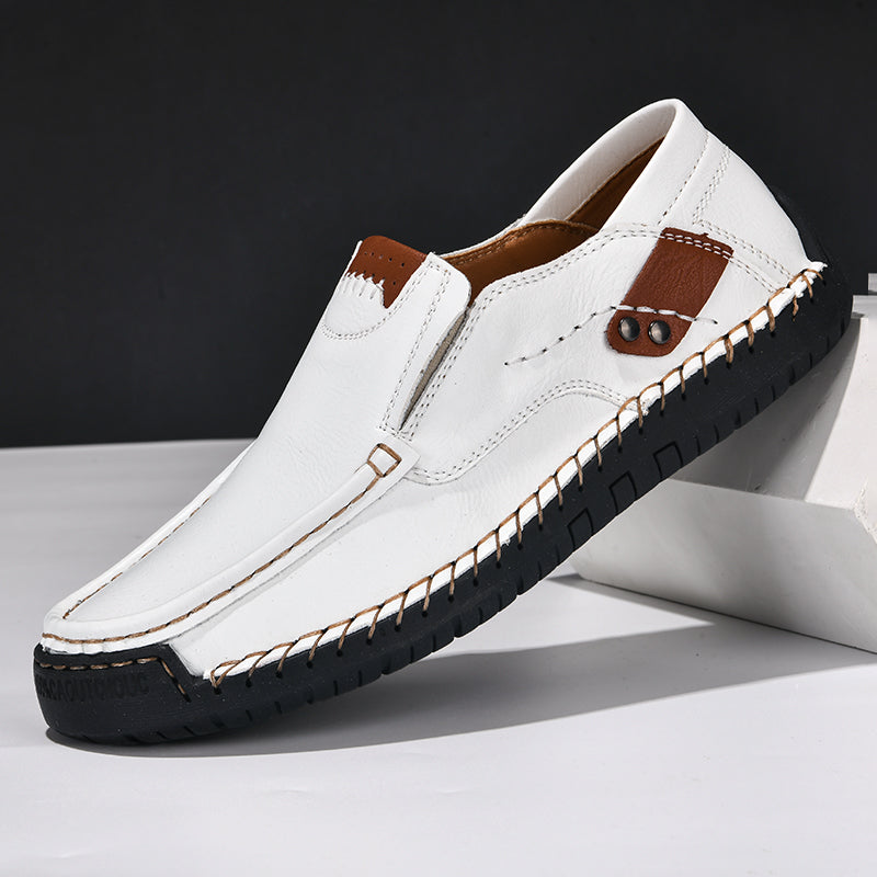 Casual Comfortable Slip On Loafers Handmade Leather Men Shoes Men Leather Shoes Flats Moccasins Wal 4