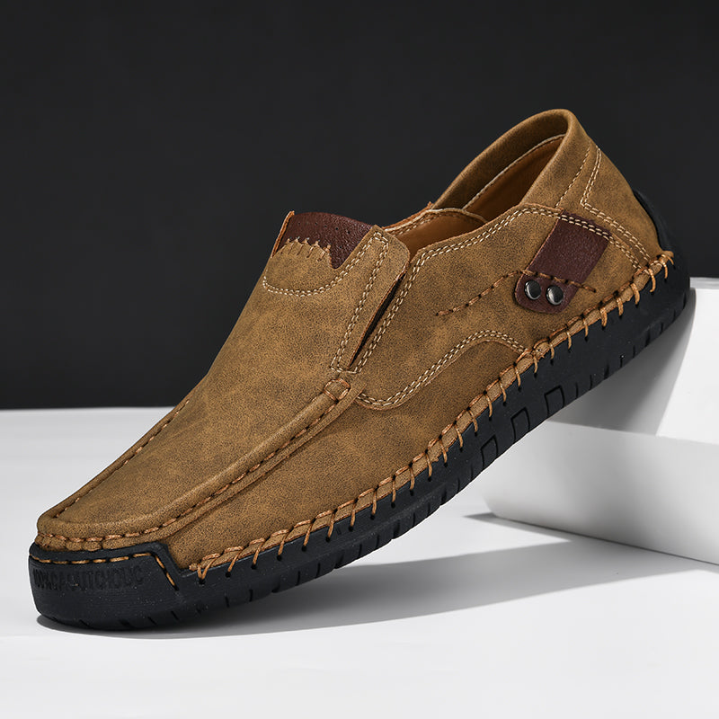 Casual Comfortable Slip On Loafers Handmade Leather Men Shoes Men Leather Shoes Flats Moccasins Wal 9