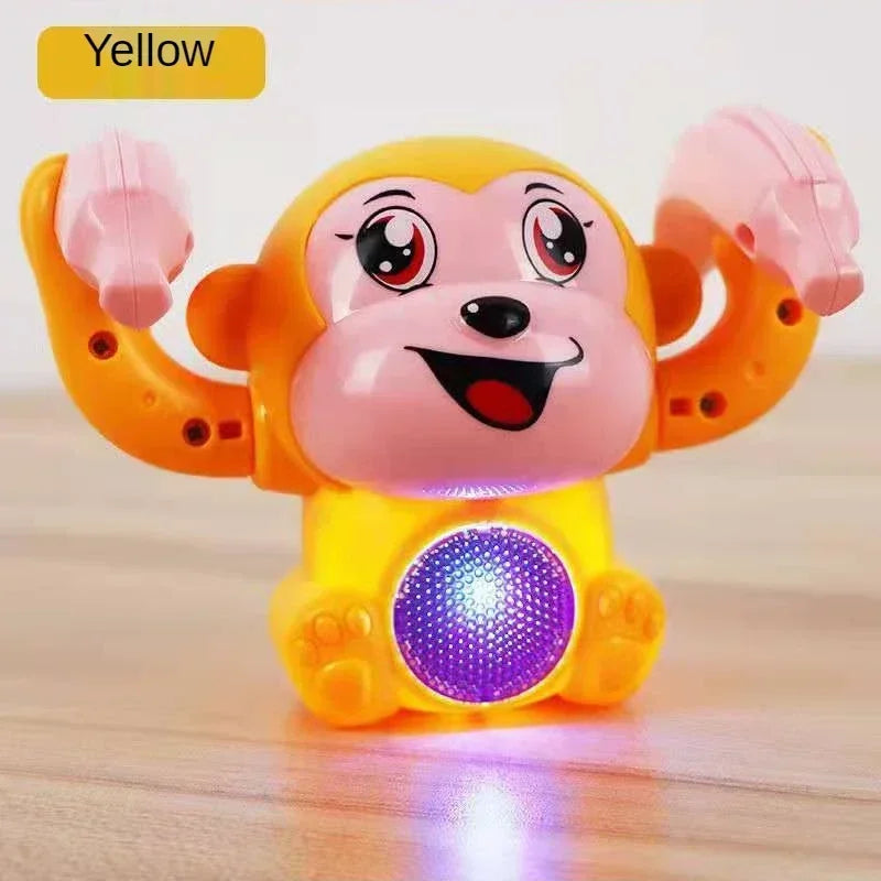 Infant Moving Flipping Dancing Toys Musical Monkey With Light Baby Crawling Interactive Tummy Time  6