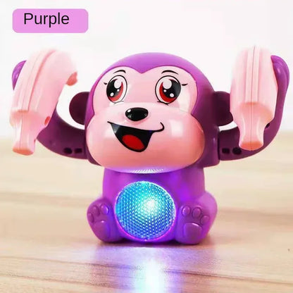 Infant Moving Flipping Dancing Toys Musical Monkey With Light Baby Crawling Interactive Tummy Time  7